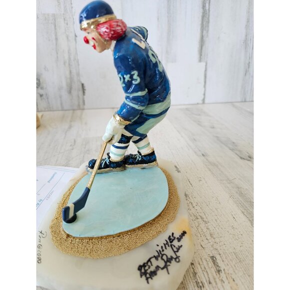 Ron Lee clown hockey player vintage limited 2000 gold figurine statue three of 9 - Picture 4 of 8